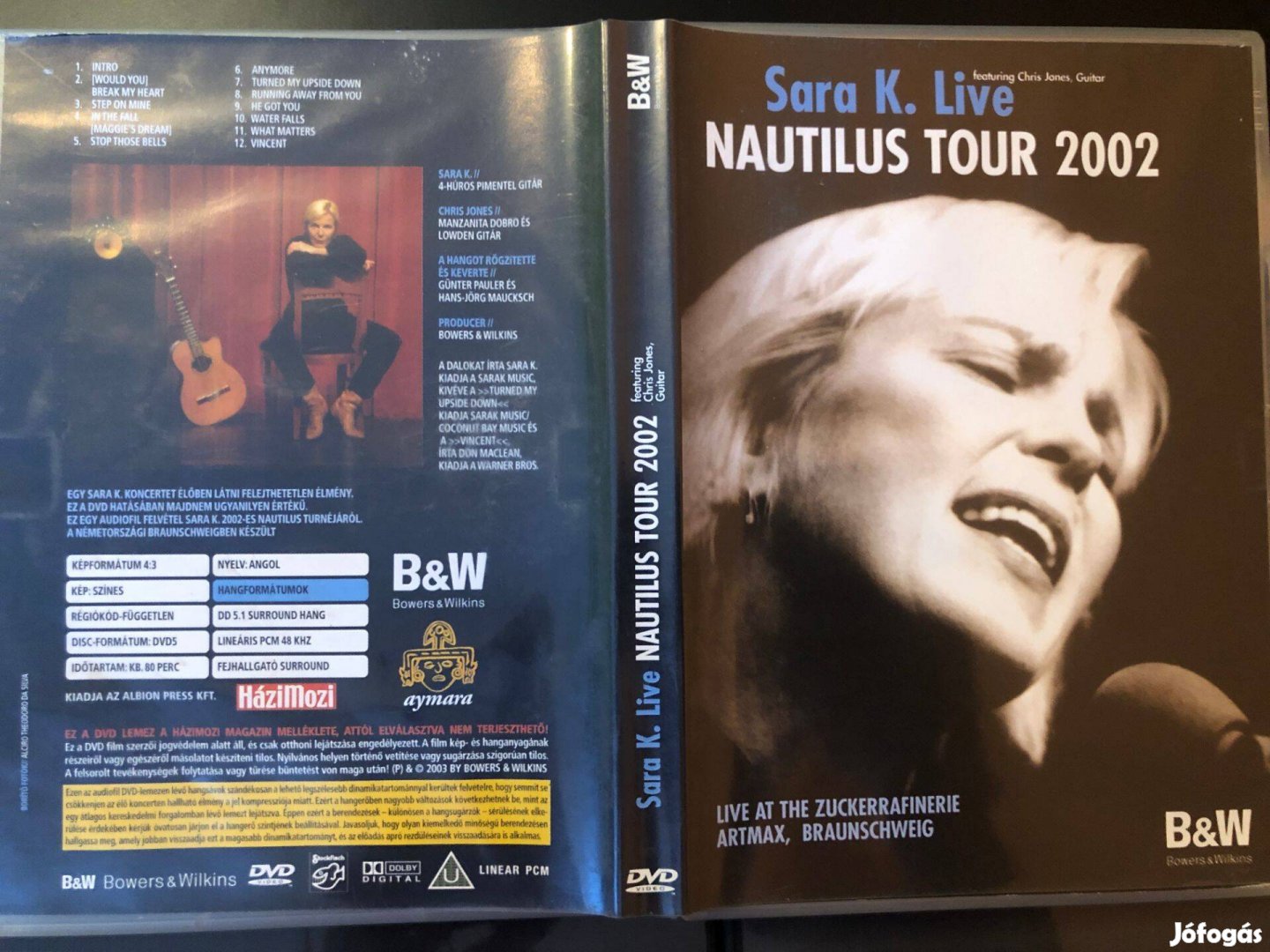 Sara K.Live Nautilus Tour 2002 (karcmentes) Zenei DVD
