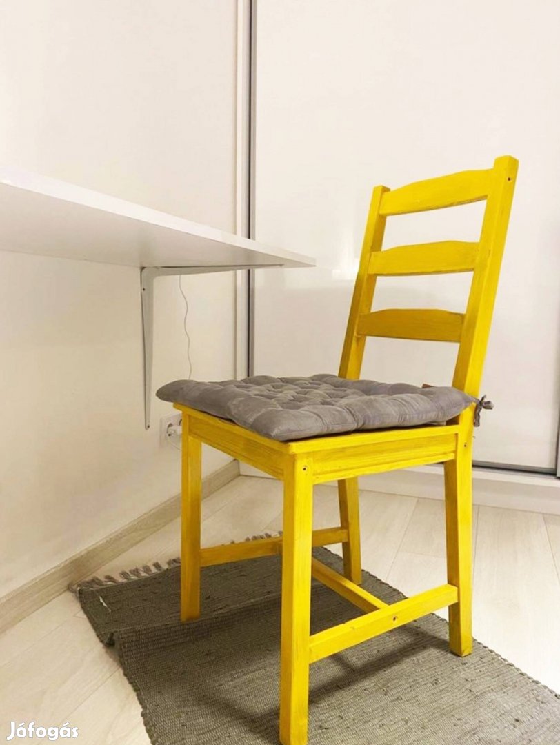 Sárga IKEA fa szék (kézzel lefestve)