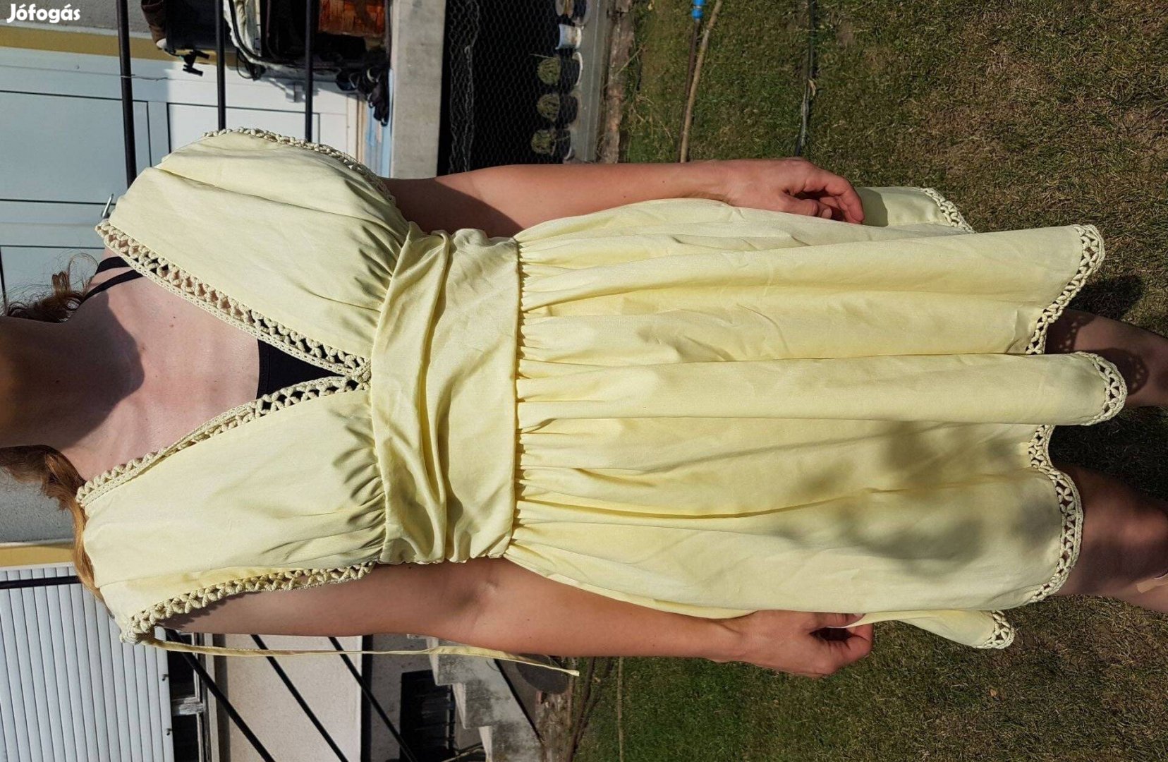 Sárga nyári ruha női ujjatlan S méret