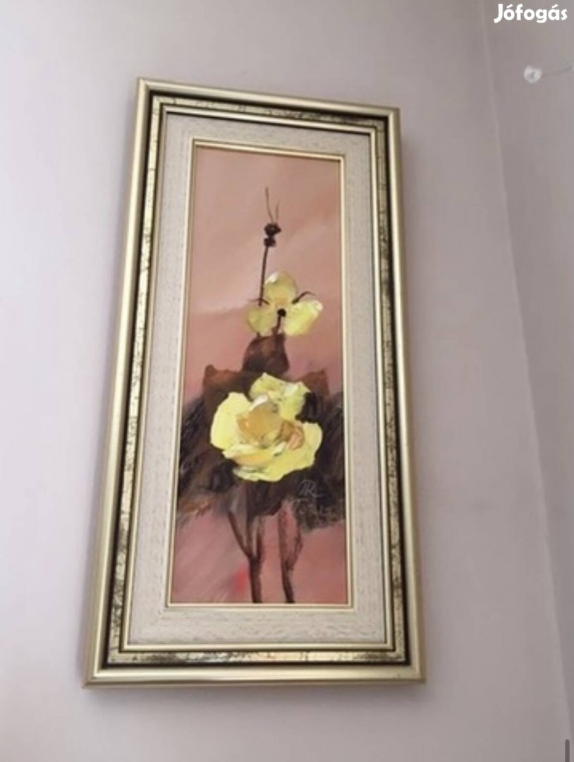 Sárga rózsa festmény 