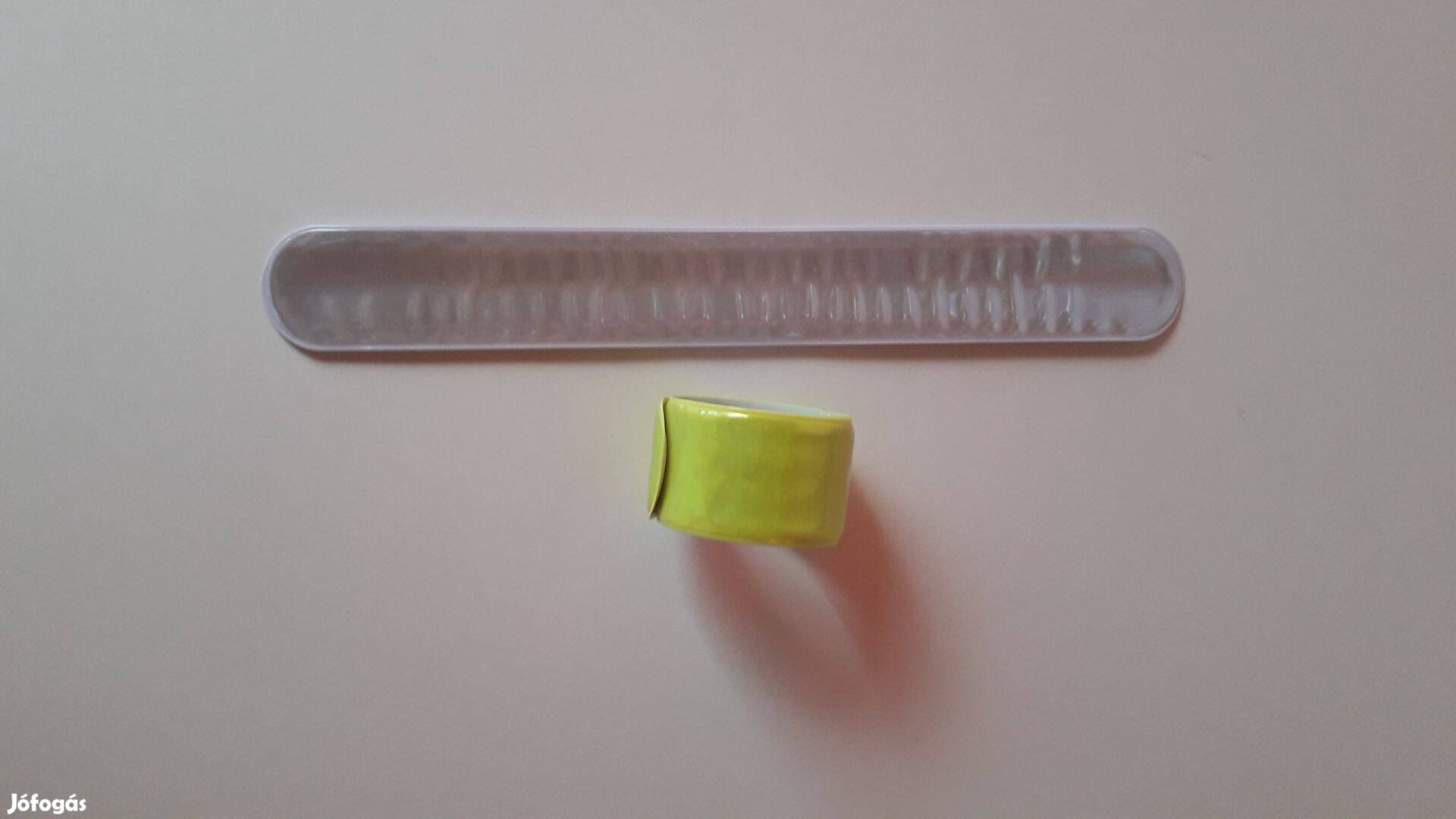 Sárga-szürke fényvisszaverő bepattanó csík 23,5 cm 2 db