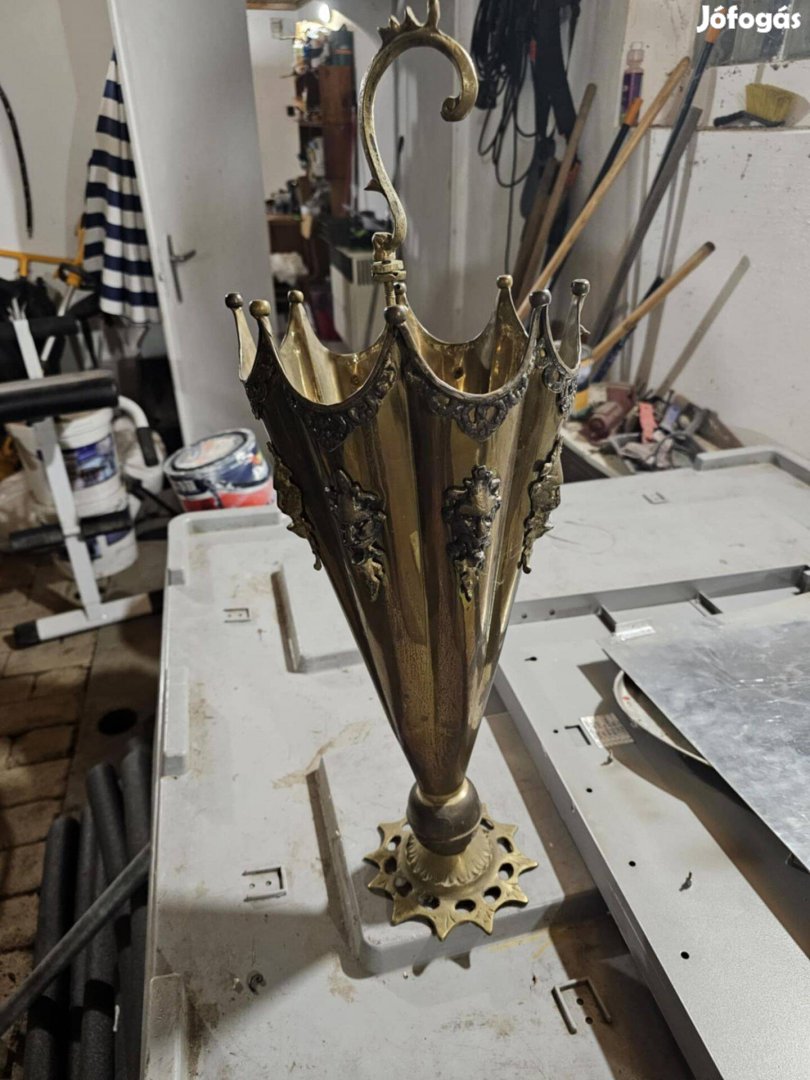Sárgaréz esernyőtartó 65cm magas, 1,6kg!