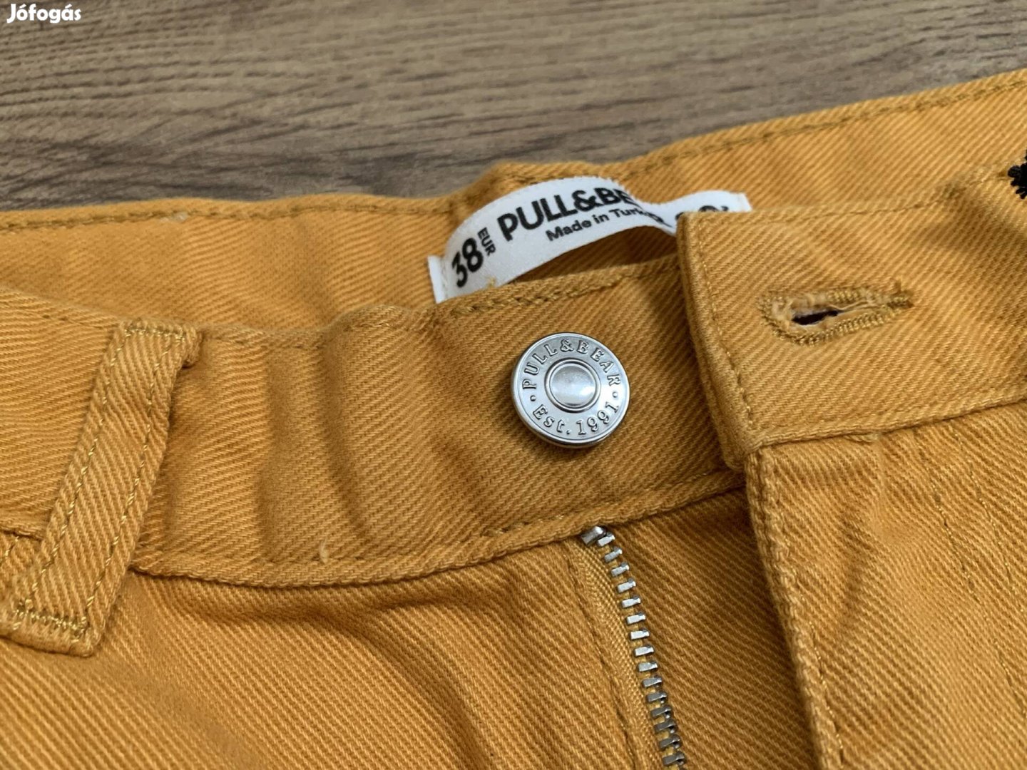 Sárgás Pull & Bear wide leg farmer