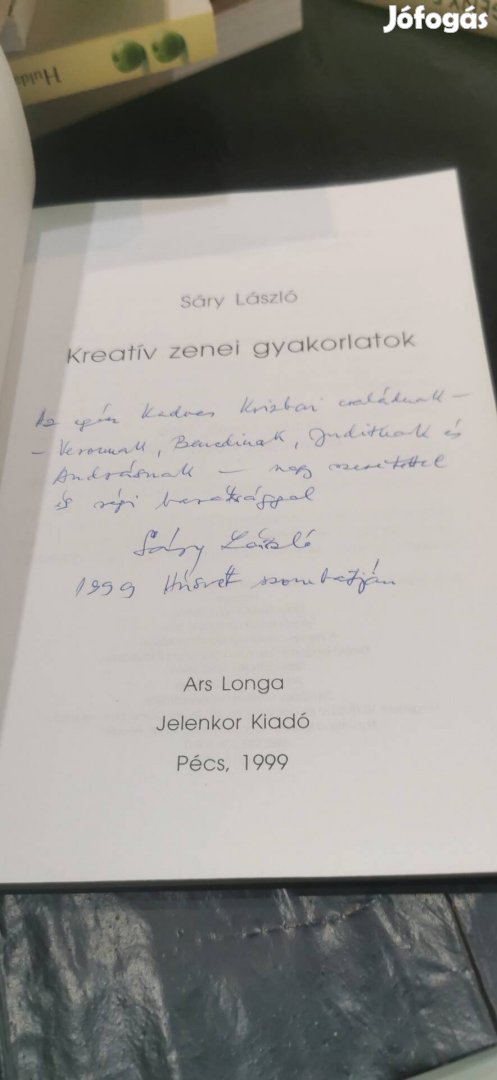 Sári lászló könyve dedikált