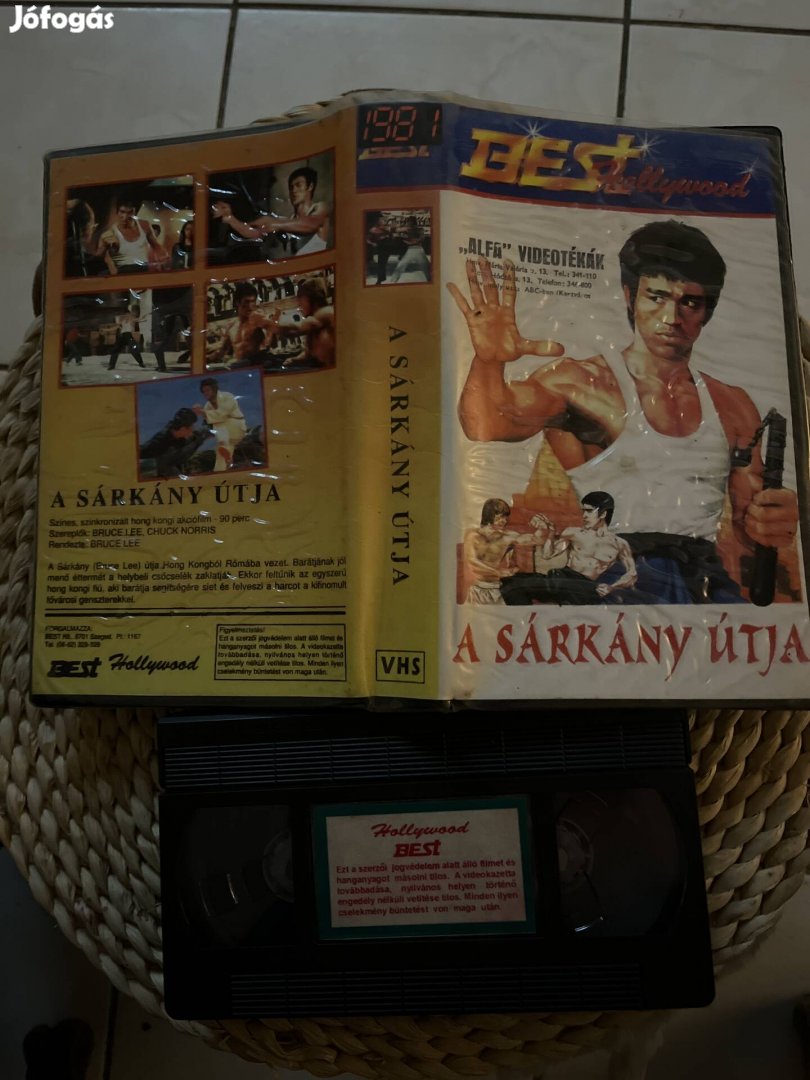 Sárkány útja vhs film