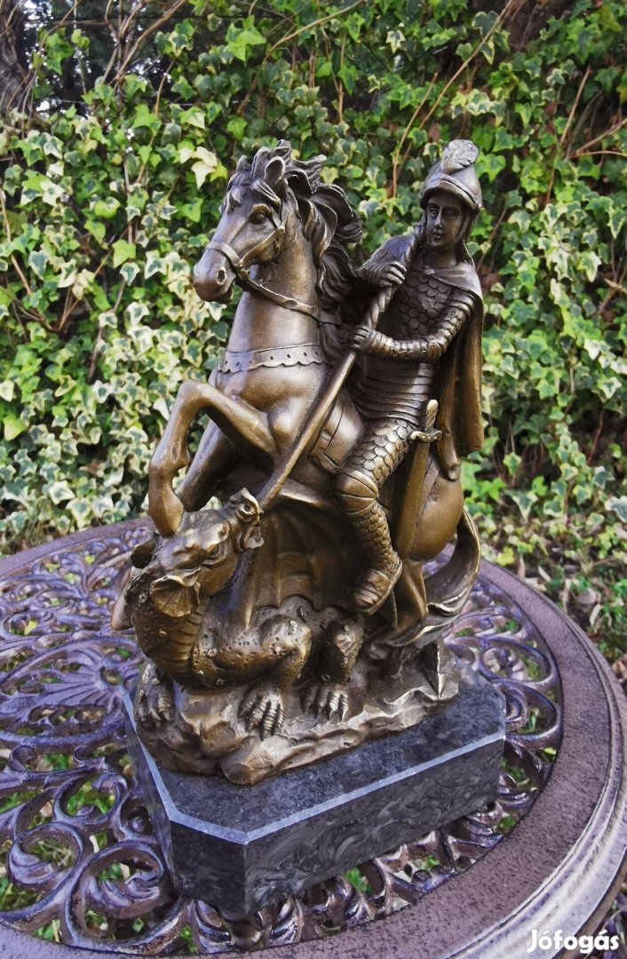 Sárkányölő Szent György - bronz szobor