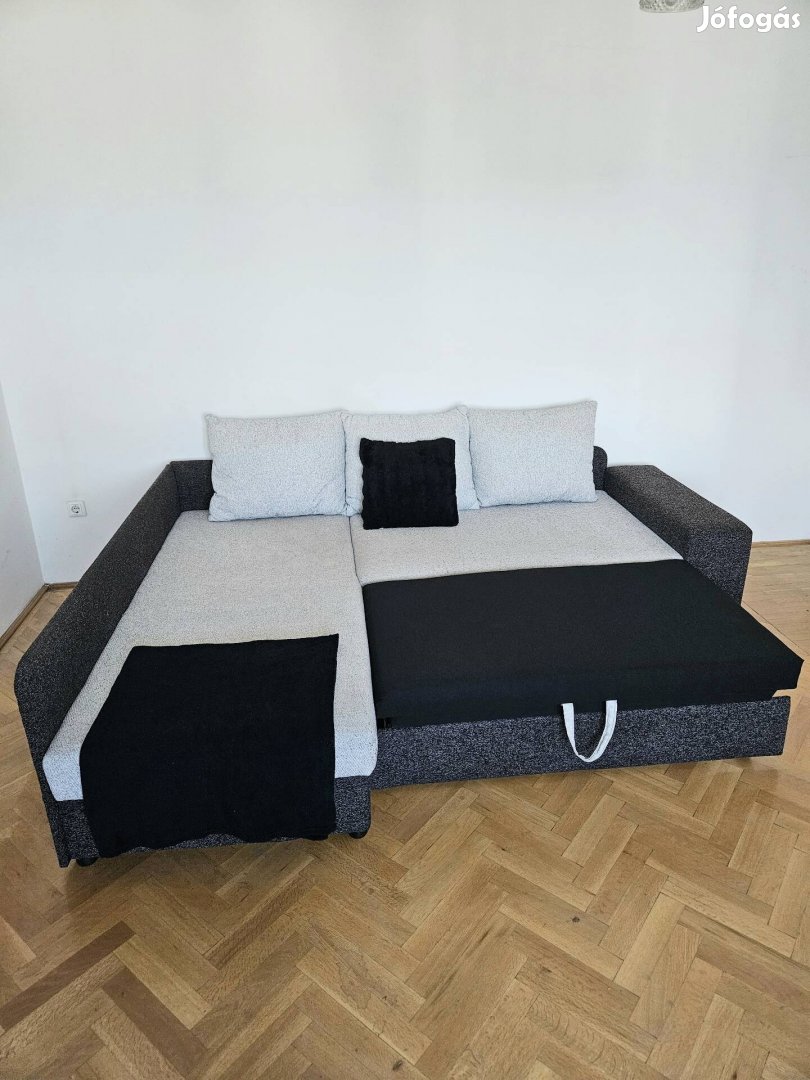 Sarokkanapé ágyneműtartóval és ágy funkcióval, IX. kerület