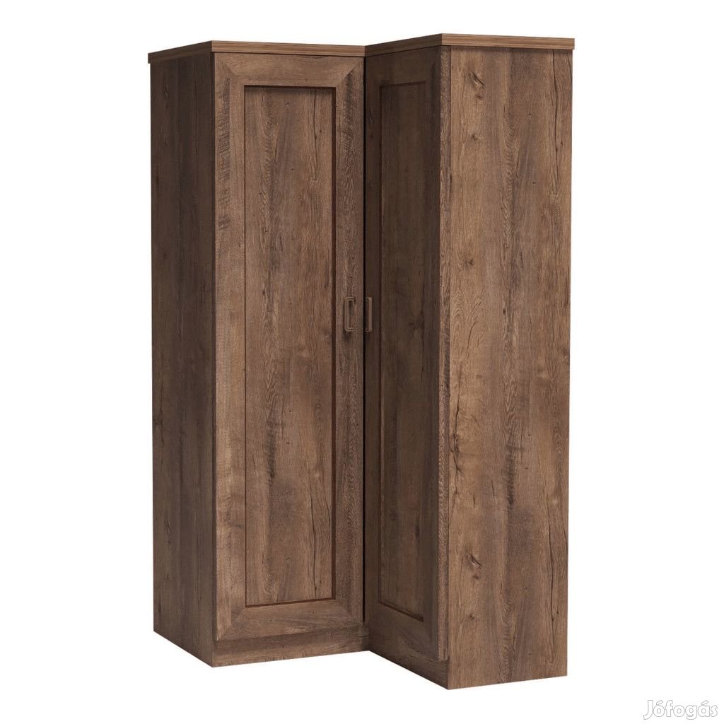 Sarokszekrény polccal, bal oldali változat, tölgyfa lefkas, TEDY TYP