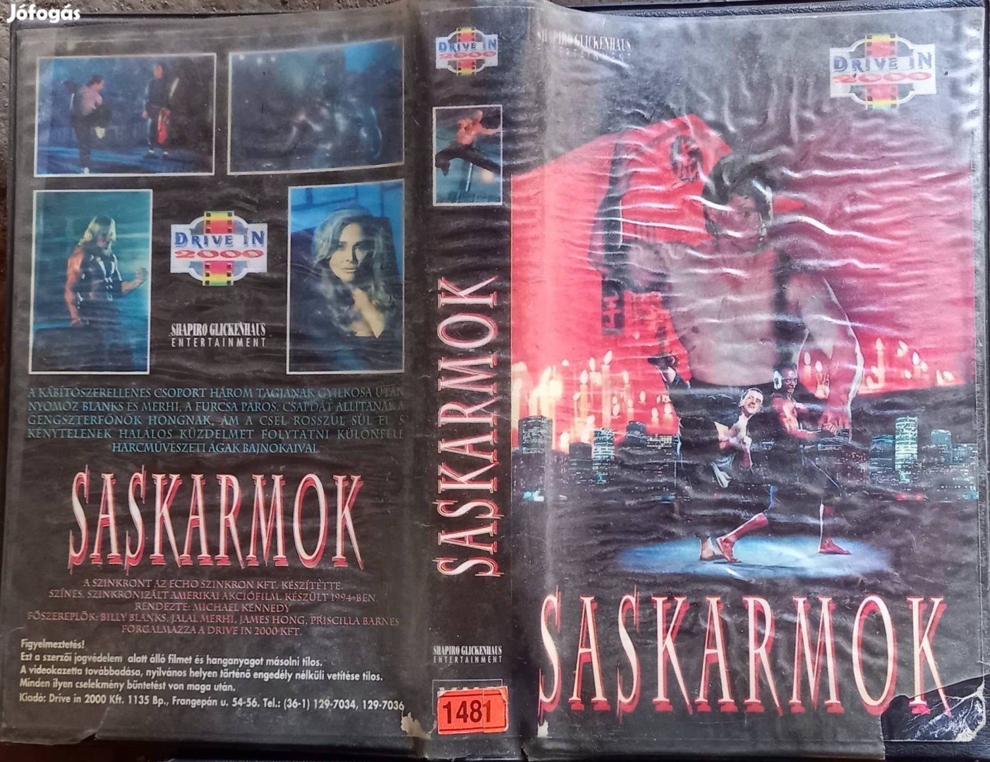 Saskarmok - akció vhs- Bolo Yeung