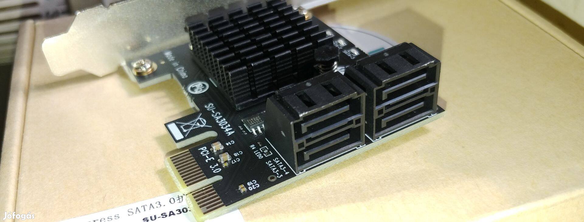 Sata III Pci-e kiegészítő kártya 4 port , pci e1x slot