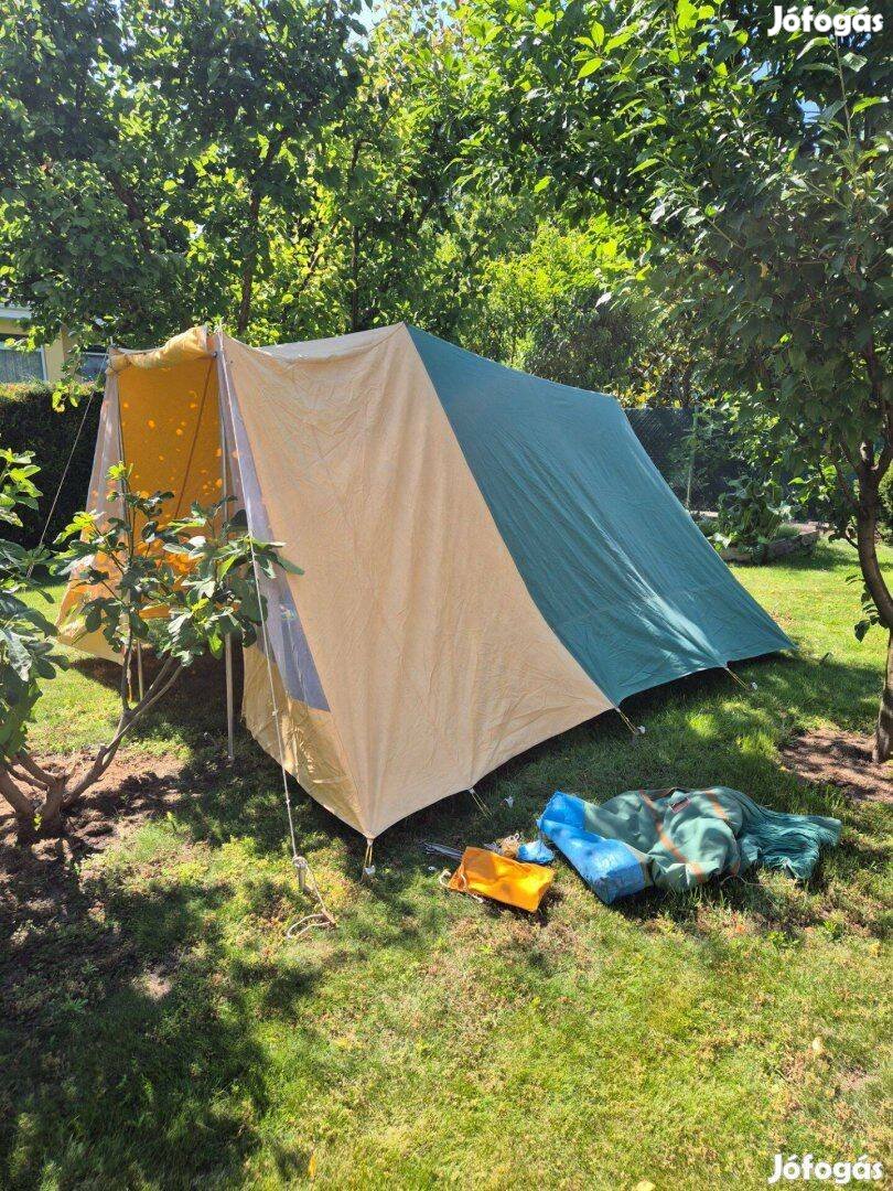 Sátor + kemping főzőlap és gázpalack