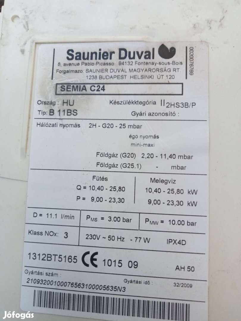 Saunier Duval semia alkatrész