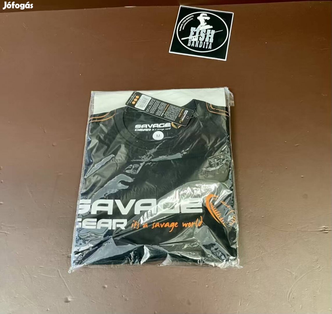 Savage Gear poló L-es Fish Bandita