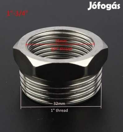 Saválló Acél Menetátalakító 1"-bol 3/4"-ra (3607)
