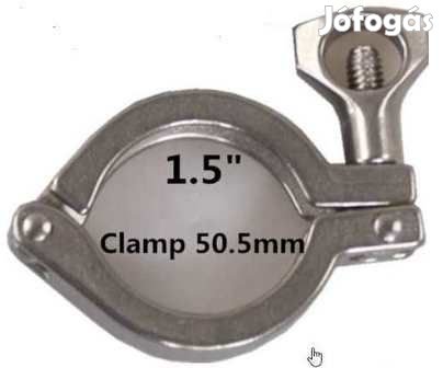 Saválló Acél Tri-Clamp Bilincs 1,5"  50,5mm  (3493)