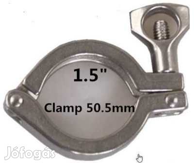 Saválló Acél Tri-Clamp Bilincs 1,5"  50,5mm  (3493)