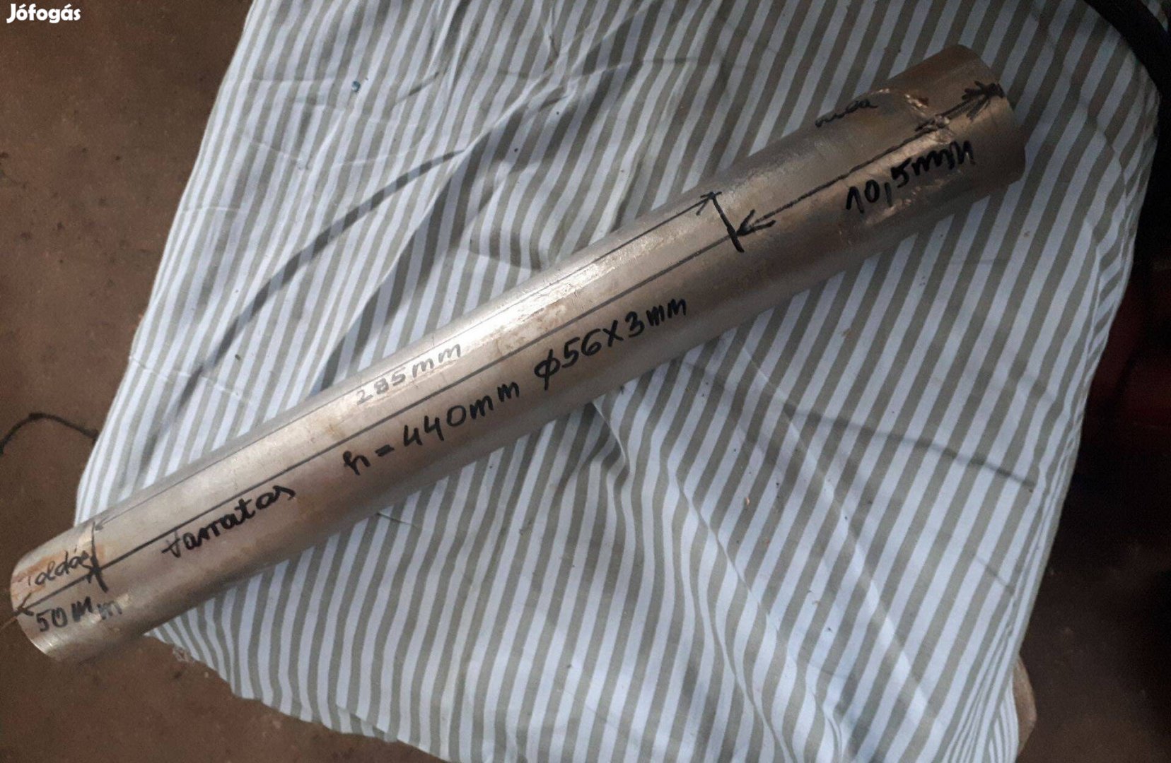 Saválló cső 56x3 mm-es eladó !