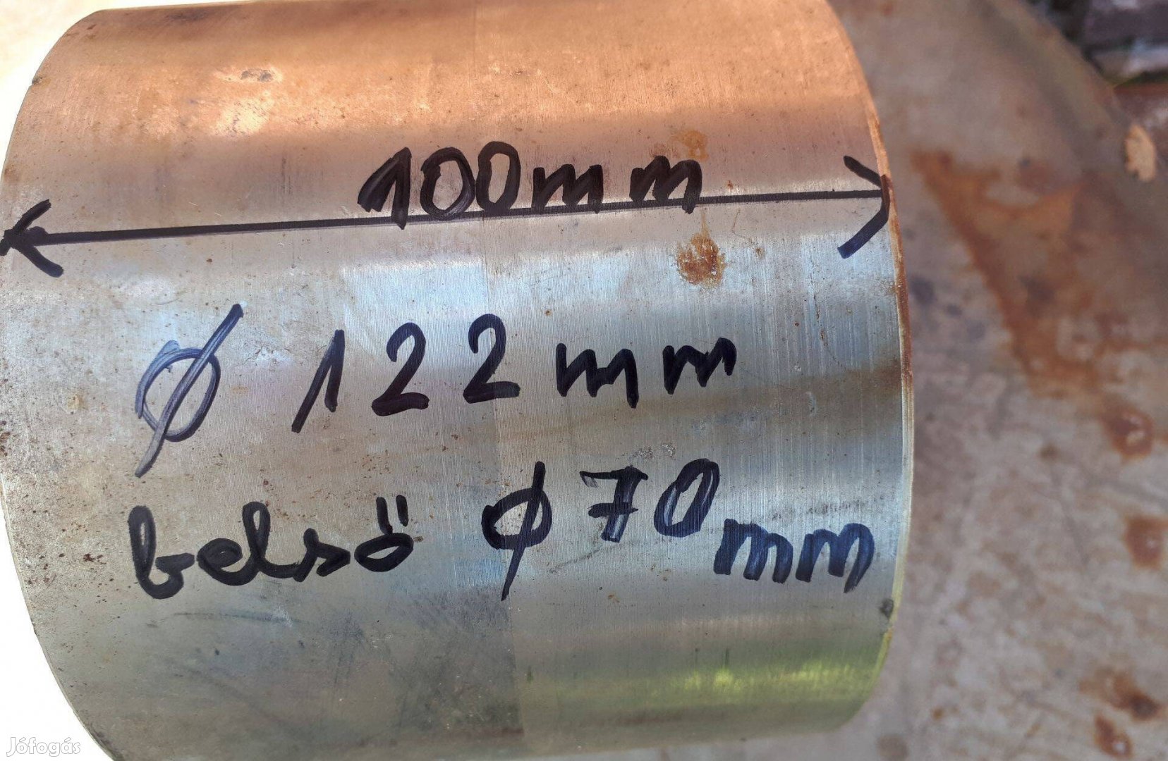 Saválló köracél 122x100 mm-eseladó !