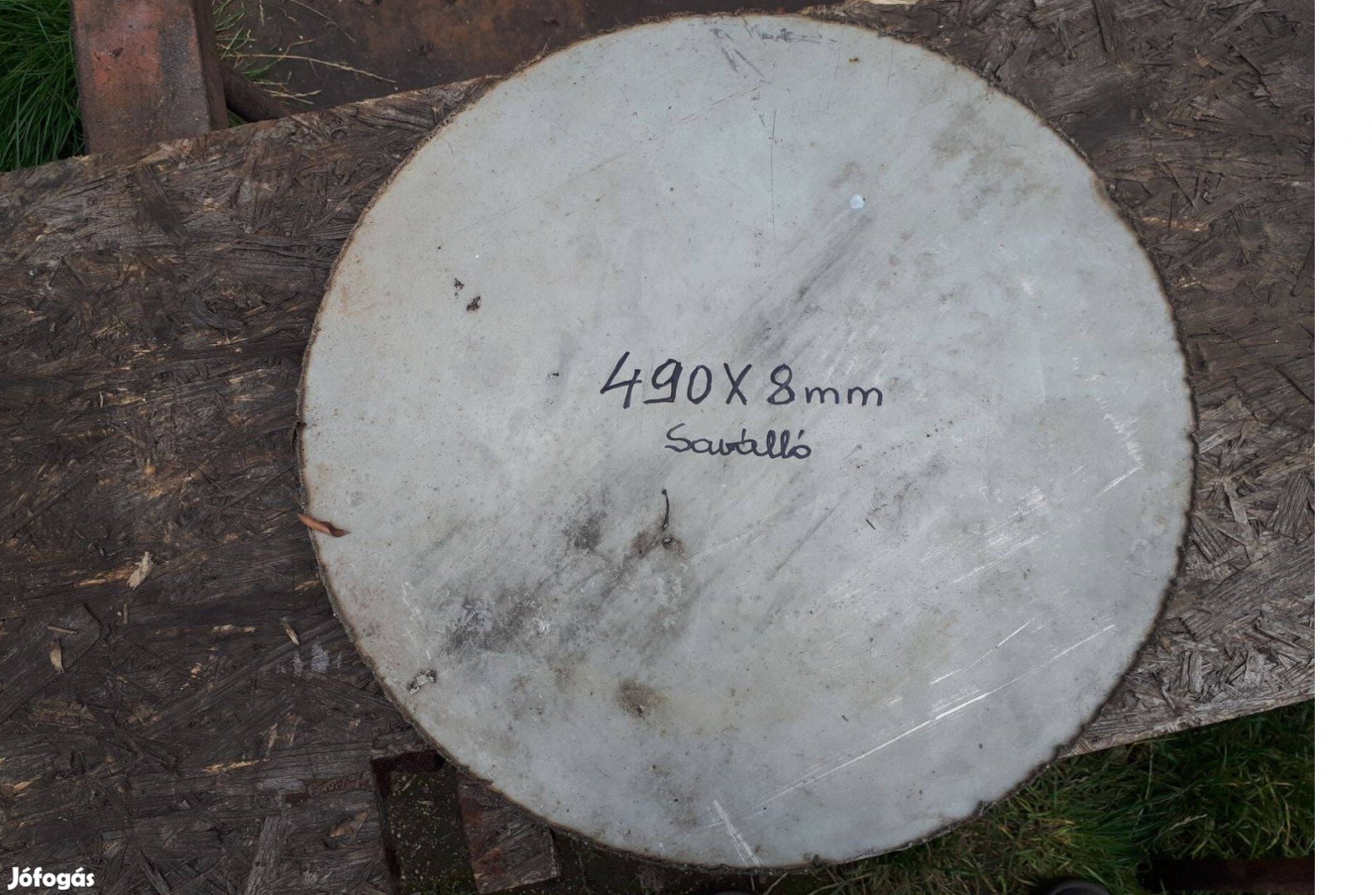 Saválló lemez 490X8 mm-es eladó !