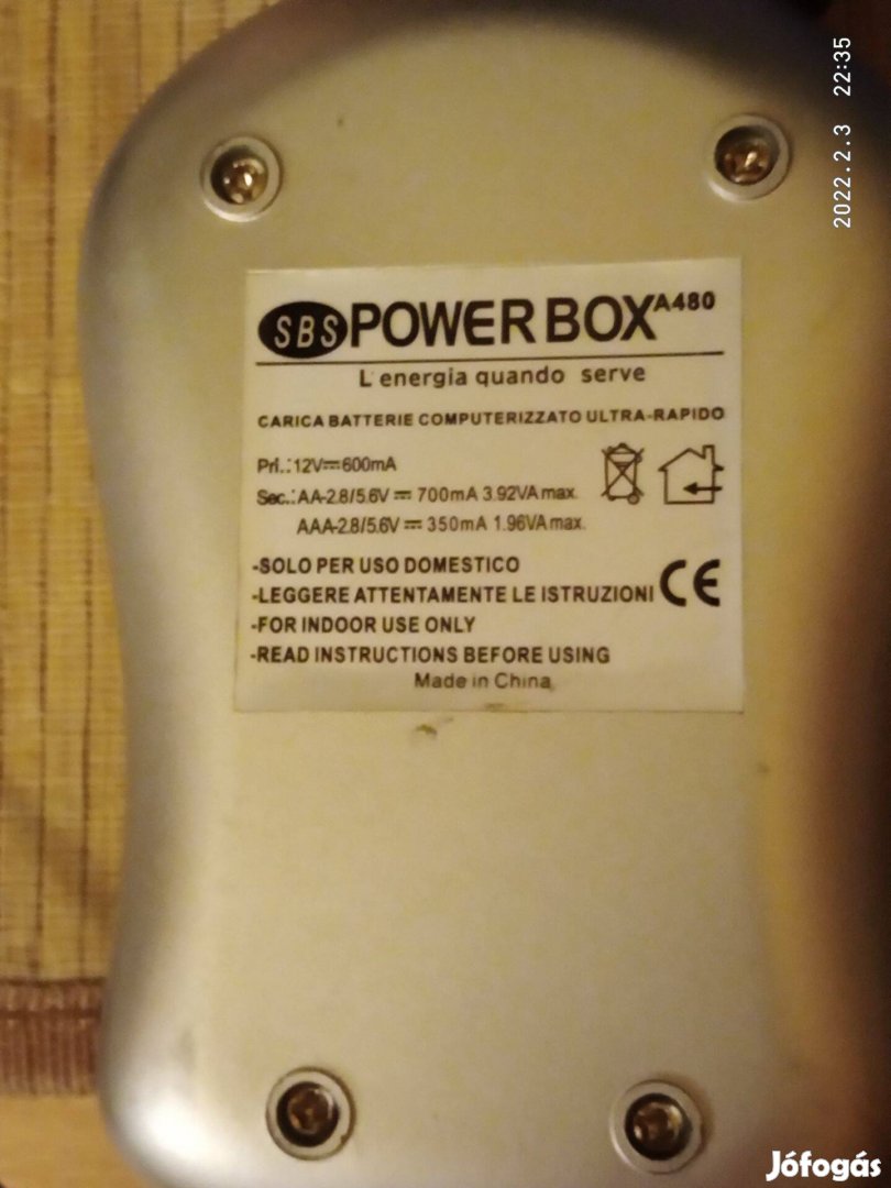 Sbs power box a480 újratölthető aa/ aaa 2000ft óbuda