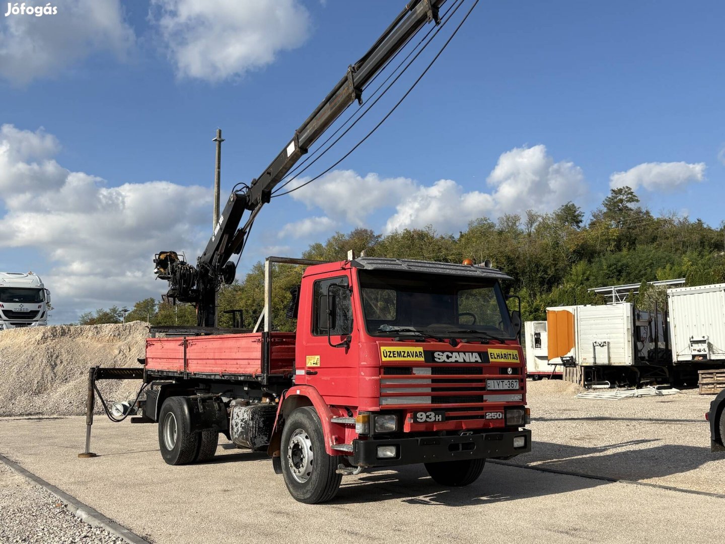 Scania 93 250 Hiab 105 daruval billencs 4x2