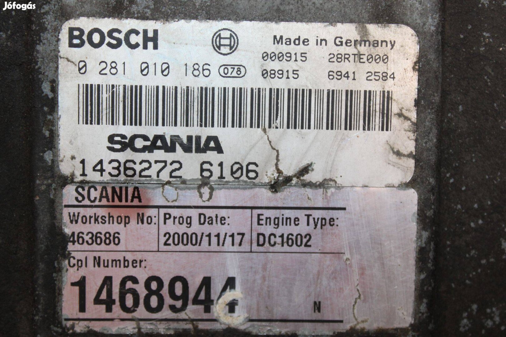 Scania DC16 02 Motor vezérlőegység teherautó-hoz