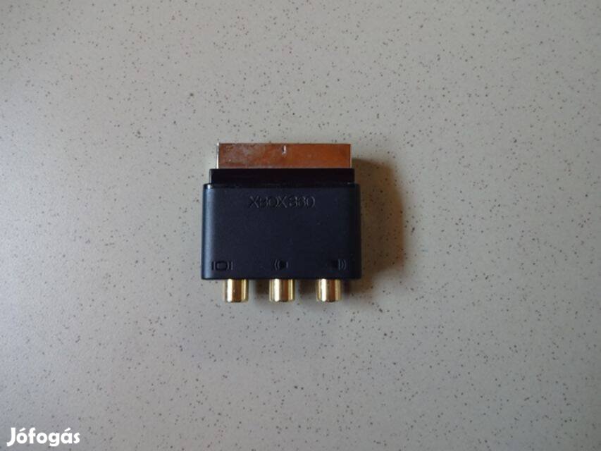 Scart - video rca átalakító csatlakozó adapter toldat xbox 360 felirat