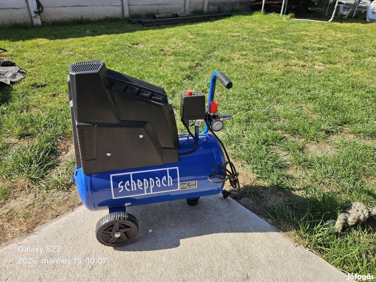Scheppach 25 literes 1 hengeres gondozás mentes kompresszor