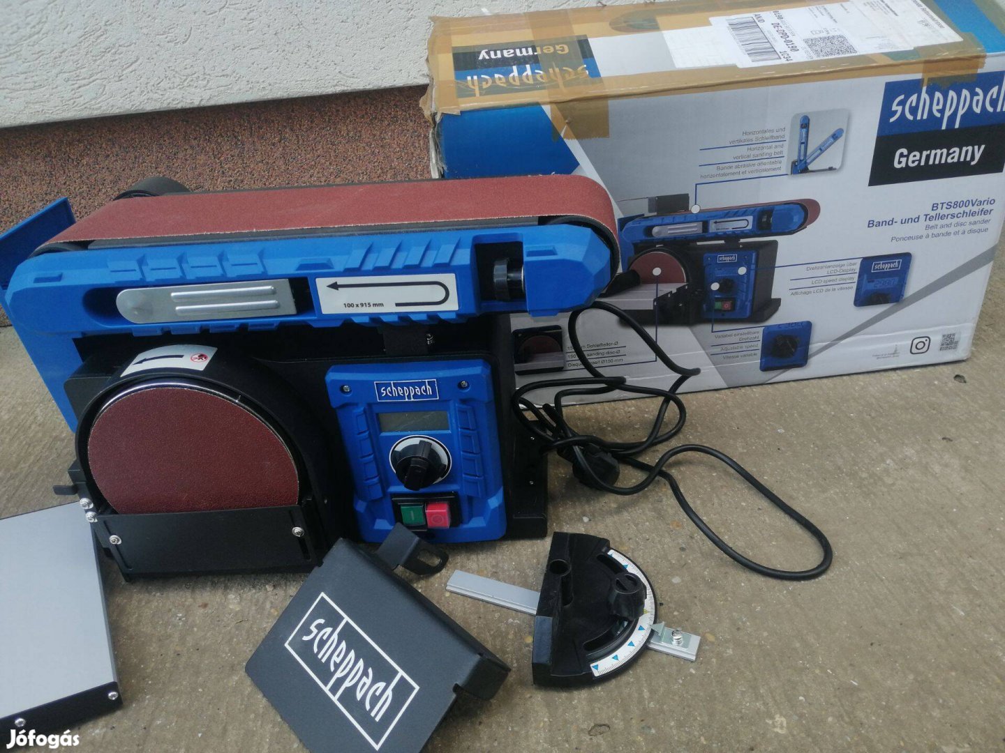 Scheppach BTS 800 Vario - multifunkciós asztali szalag- és homlokcsisz