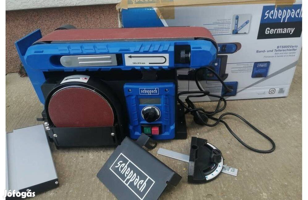 Scheppach BTS 800 Vario - multifunkciós asztali szalag- és homlokcsisz