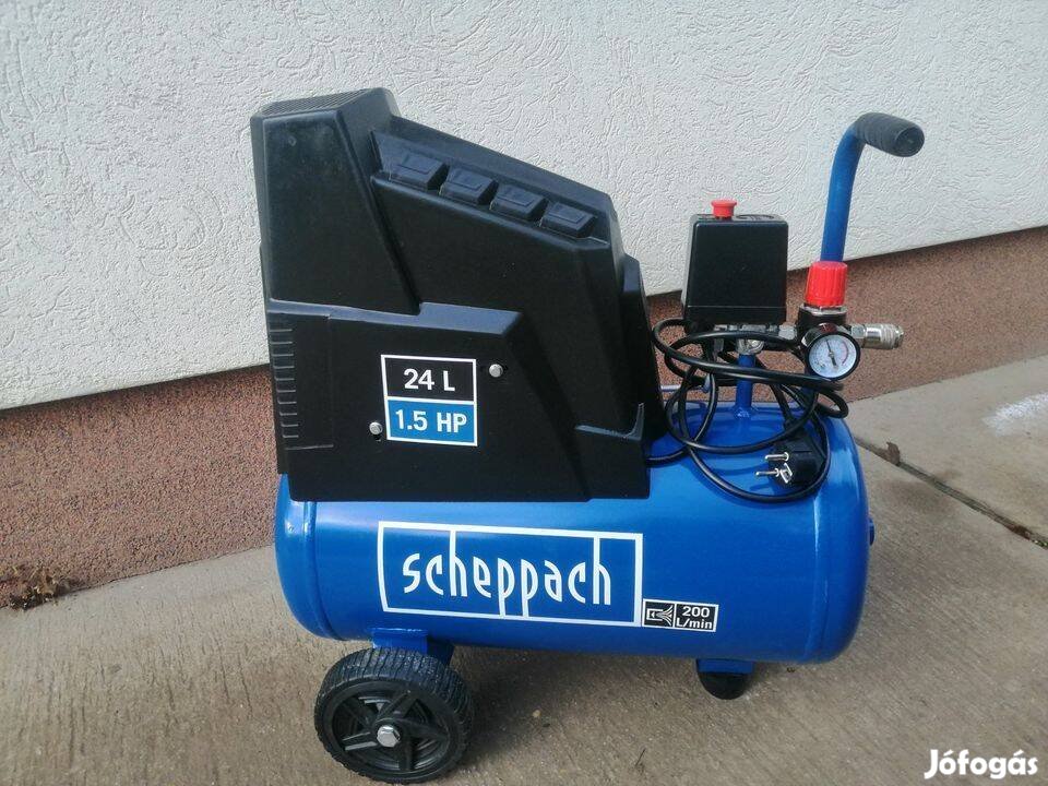 Scheppach HC 30 Ox olajmentes kompresszor, 1.1kW, 24L, 8bar