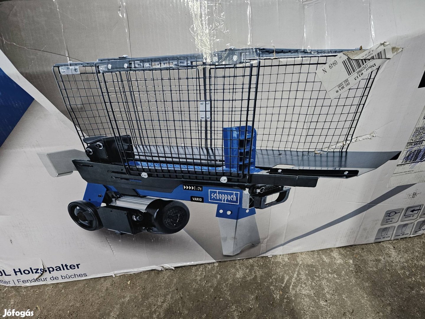 Scheppach HL760L fahasító 7 tonnás 230v kuglihasító hasító