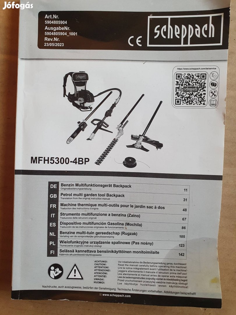 Scheppach MFH5300-4BP 4in1 kiegészítők!!