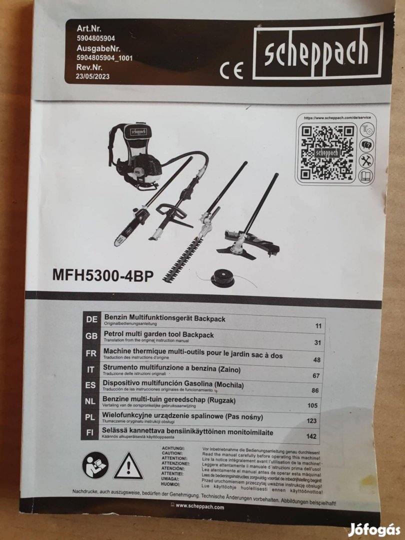 Scheppach MFH5300-4BP 4in1 kiegészítők