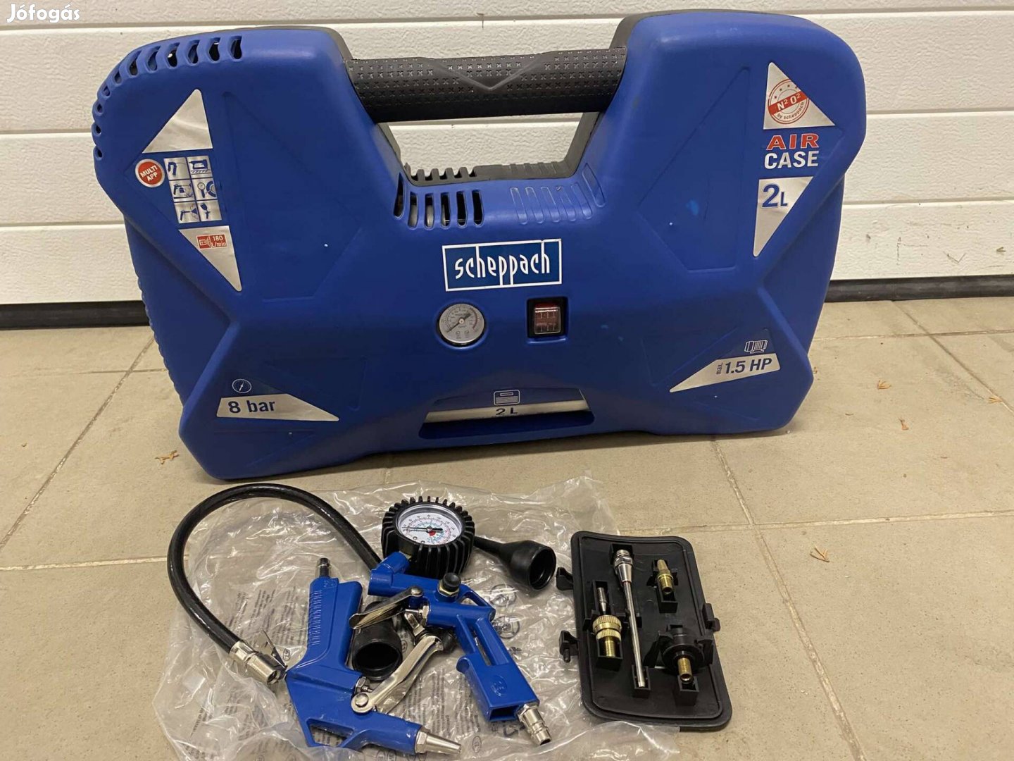 Scheppach Olajmentes kompresszor 2l tartállyal, 1100w 