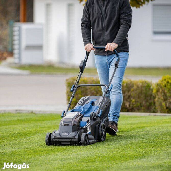 Scheppach akkus fűnyíró BC-MP380-X Akkumulátorral-töltővel!