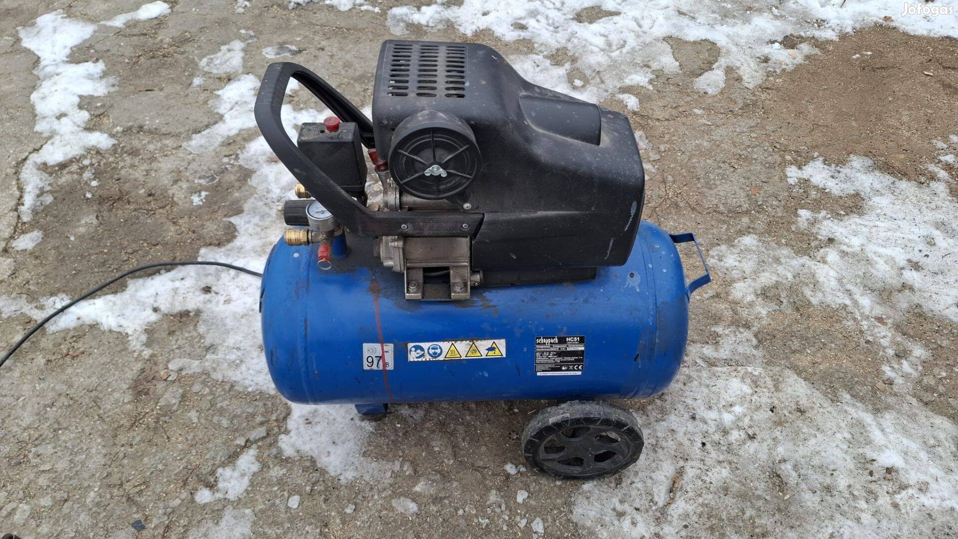 Scheppach kompresszor 50 L 10 Bar