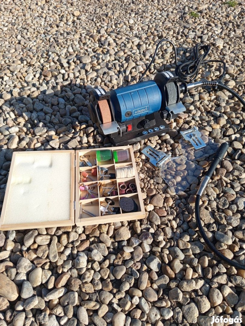 Scheppach mini asztali köszörű, osztorköszörű