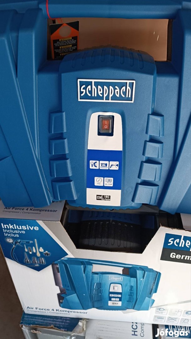 Scheppach táska kompresszor tartozékokkal 