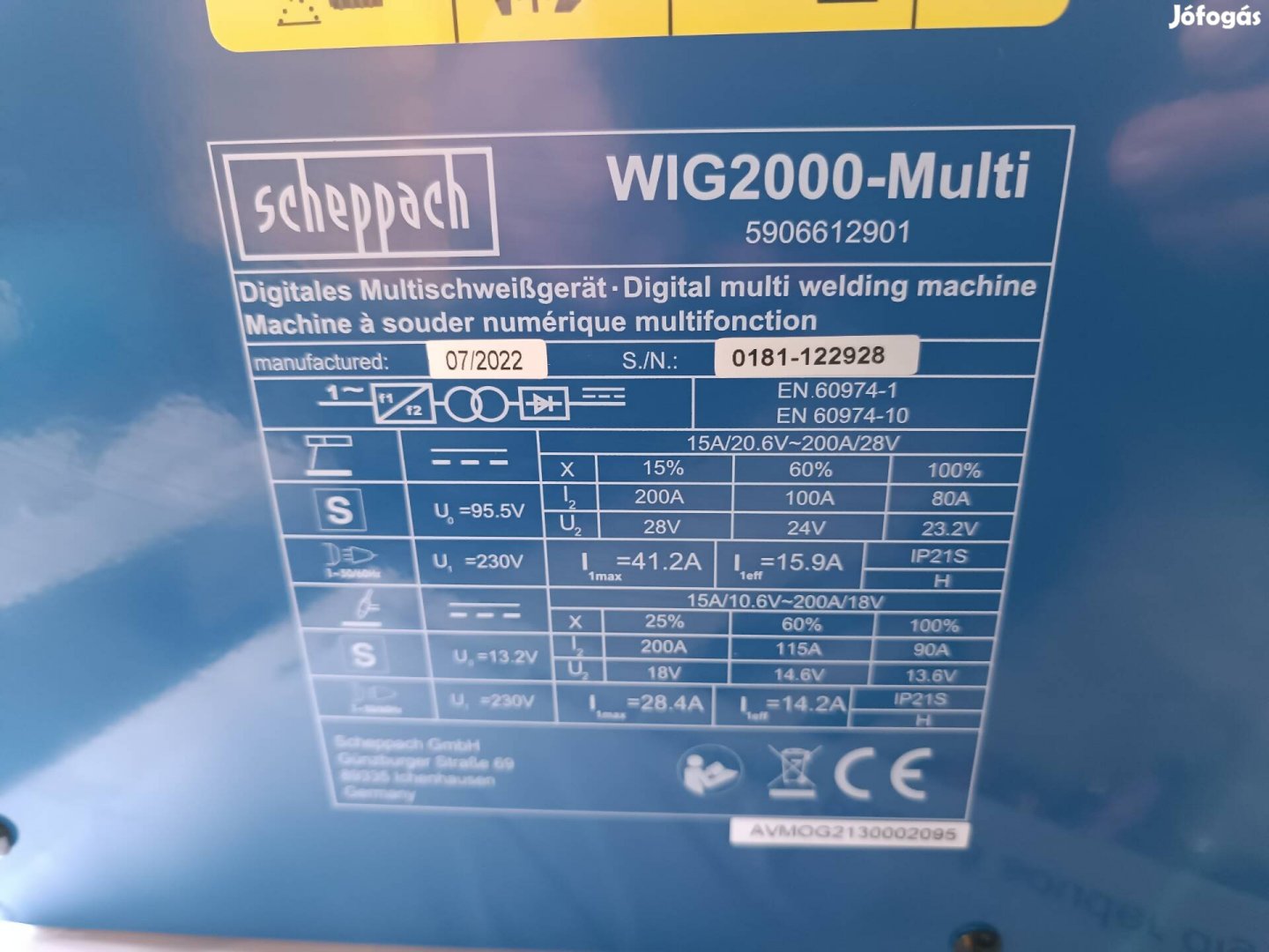 Scheppach wig2000 multi hegesztő 