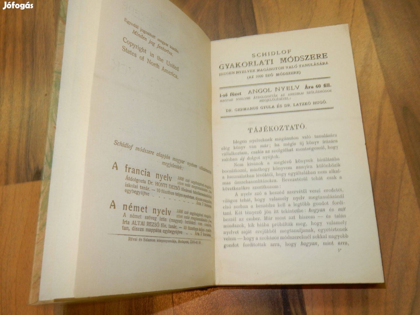 Schidlof gyakorlati módszere - Angol -10. füzet - Dr. Latzkó Hugó