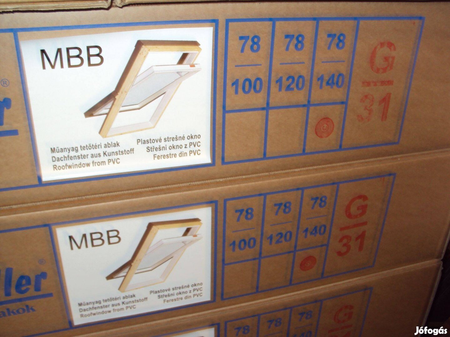 Schindler tetőtéri ablak 8 db 78x140 tetőablak Új műanyag 3