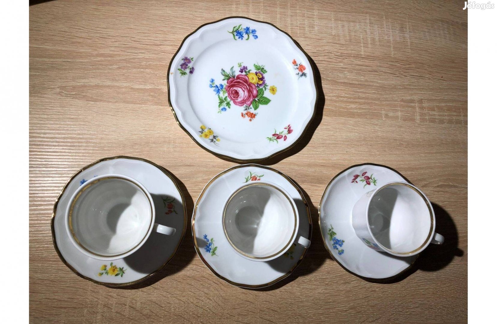 Schirnding Bavaria porcelán, csésze és tányér