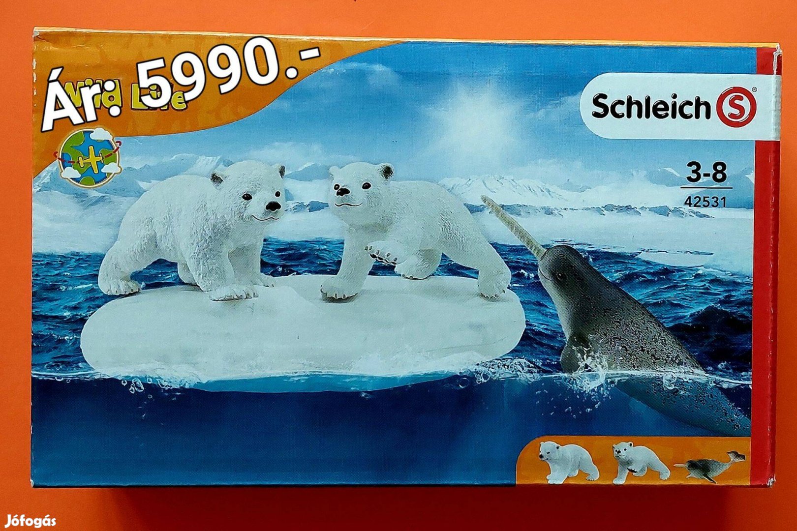 Schleich 42531 Jegesmedvebocsok a jégtáblán új, bontatlan