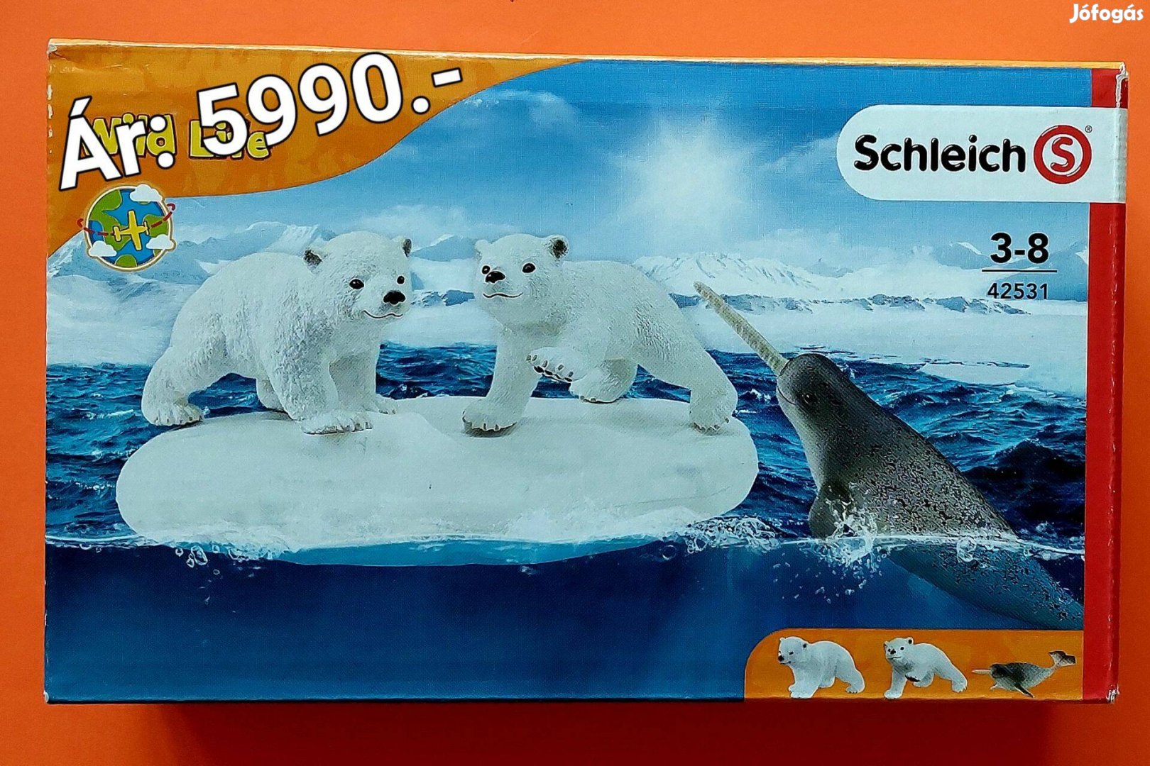 Schleich 42531 Jegesmedvebocsok a jégtáblán új, bontatlan
