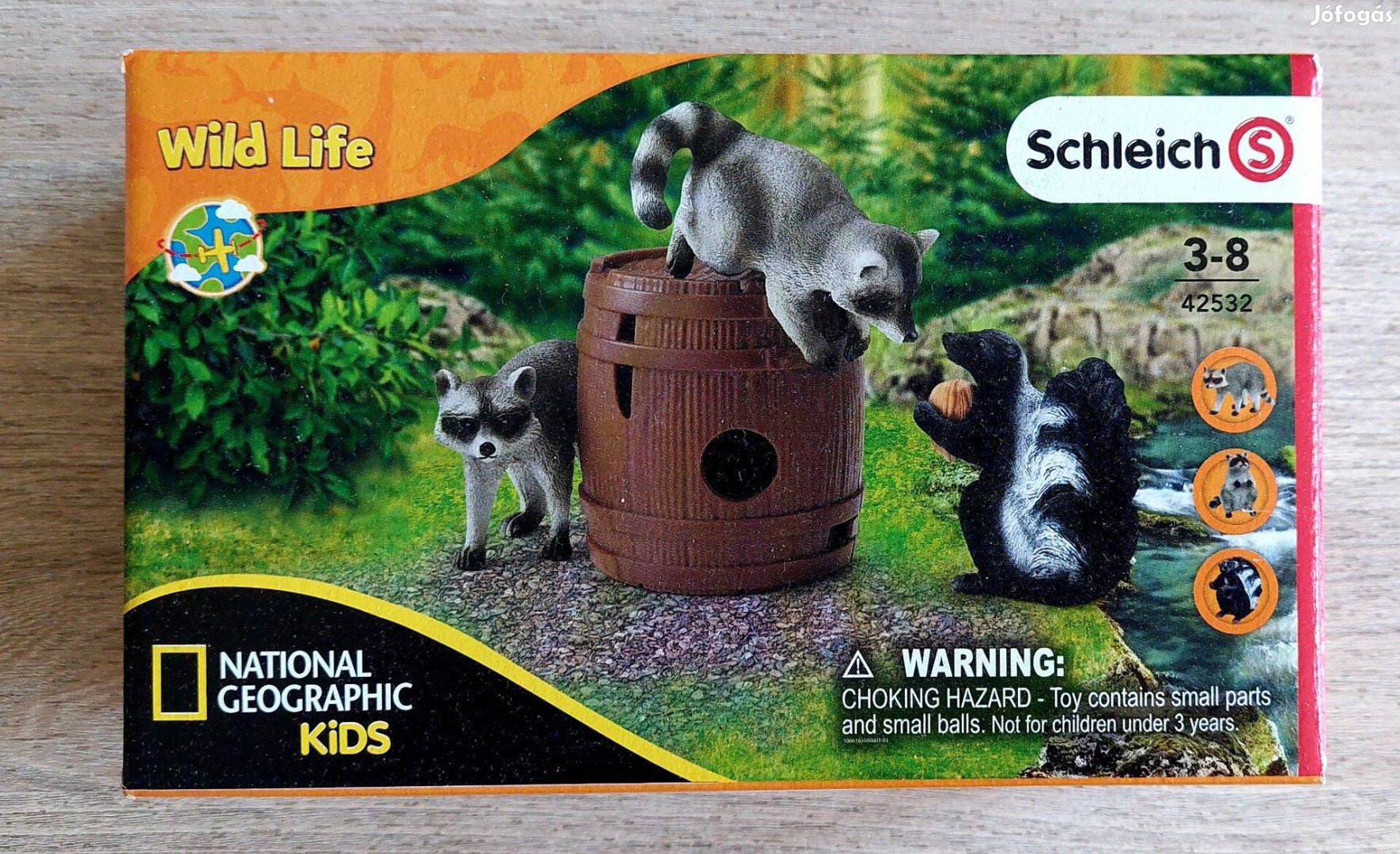 Schleich 42532 Mosómedvék és mókus játéka a dióval új,