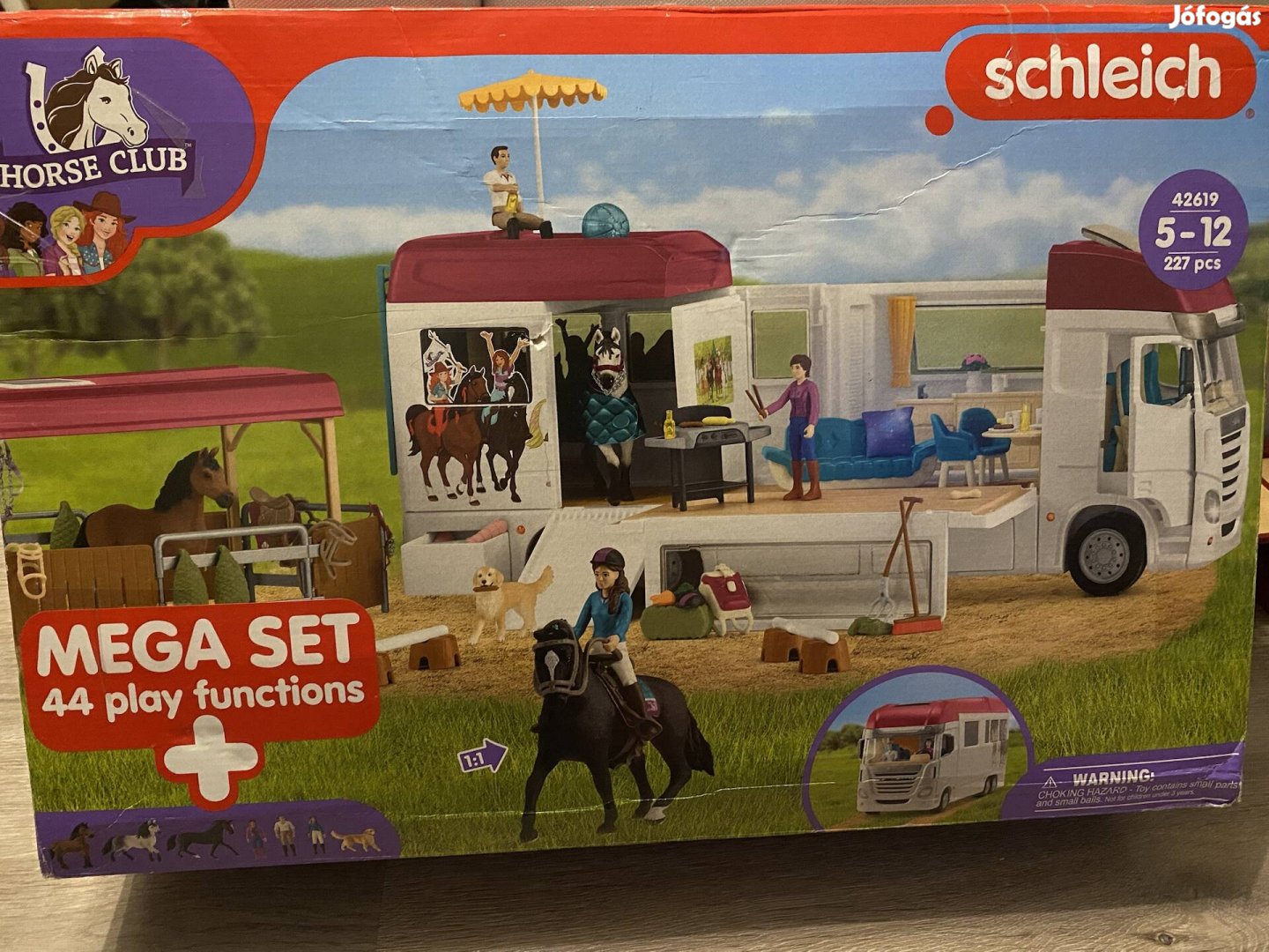 Schleich Lószállító Busz