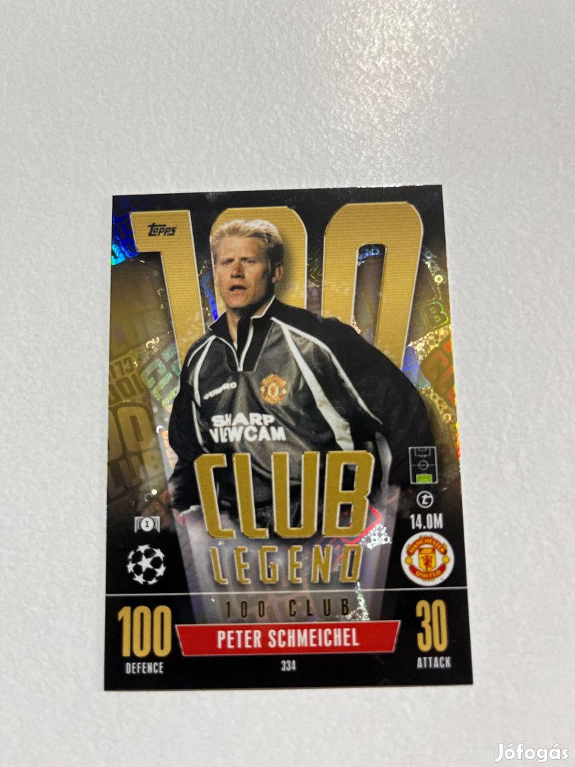 Schmeichel 100 Club legend focis kártya