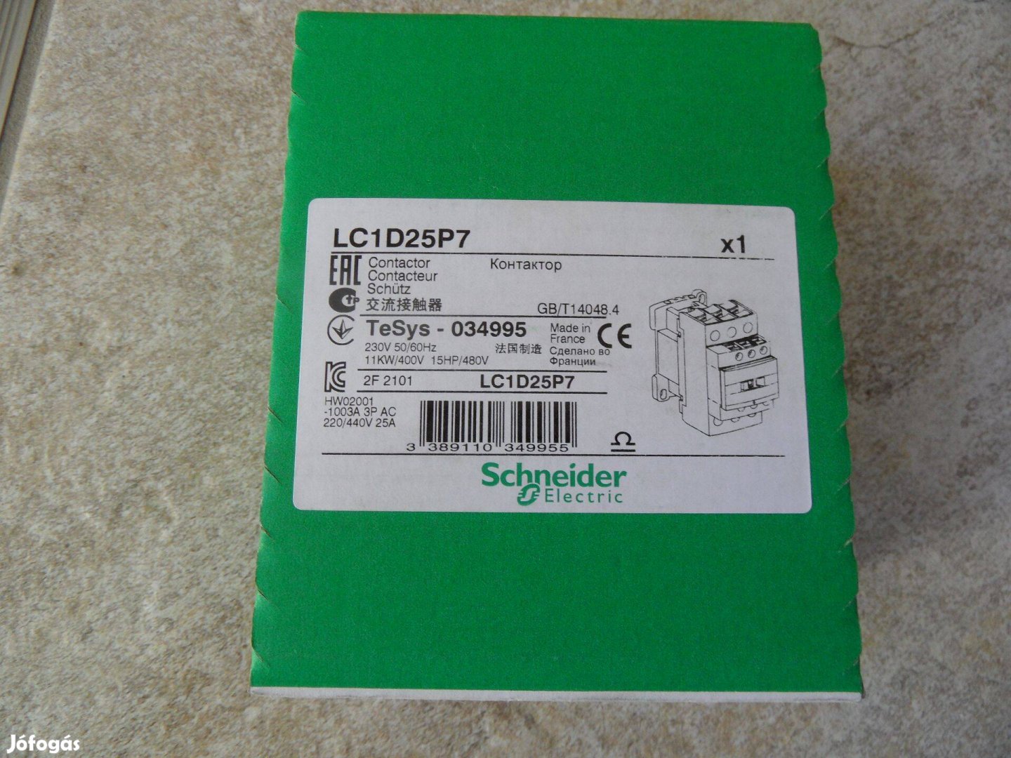 Schneider 11KW 230AC mágneskapcsoló