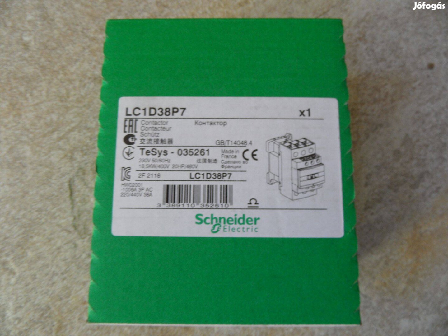 Schneider 18,5KW 230AC mágneskapscoló